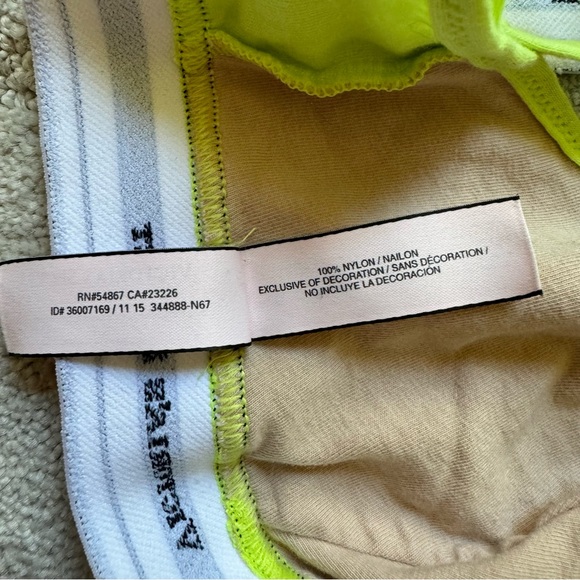 ✨ Victoria's Secret Lace Bralet Neon Yellow Sexy Strappy Back Bra - Picture 5 of 6